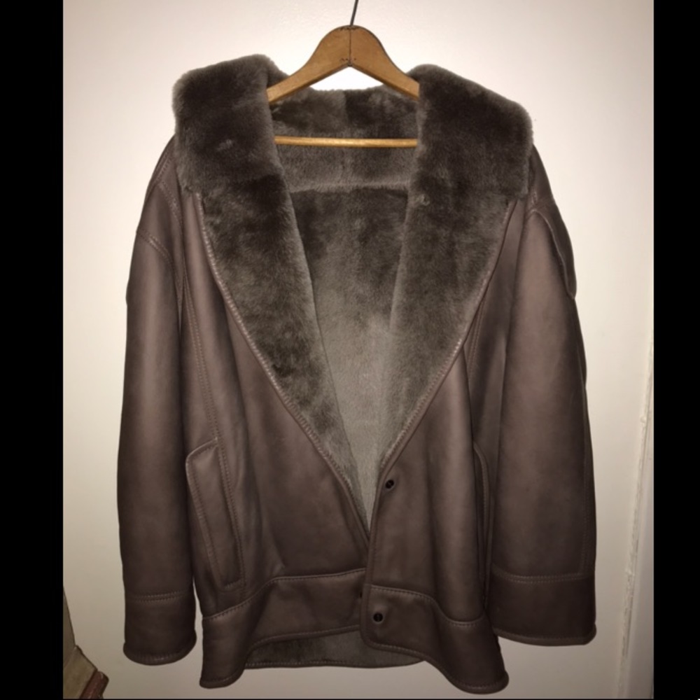 Vintage Leather Sheepskin Jacket